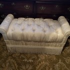 20 Century Victorian Style Tufted-tasseled Ottoman
