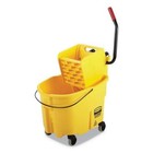 Commercial Mop Bucket Wringer Combo 35 Qt Side Press Durable Splash Reduction
