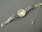 Rustic Southwestern Style Silpada Sterling Silver Pearl Flowers Watch Bracelet