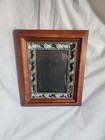 Vintage Ornate Wood Picture Frame Metal Scroll Filigree Insert Art Nouveau Decor