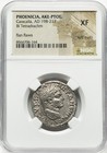 Caracalla 198-217 Ad  Ngc Xf  Roman Empire Phoenicia Bi Tetradrachm Silver Coin