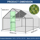 Large Metal Chicken Coop Hen Run House Spire Walk-in Cage 13 X 10ft Poultry