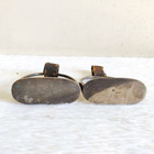 19c Vintage Handcrafted Brass Horse Decorative Stirrups Rich Patina 2pcs M956