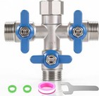 304 Stainless Steel 3 Way Hose Splitter Heavy Duty Full Flow 3 4 Inch