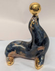 Vintage Ceramic With Gold Finish Seal With Ball