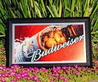Budweiser King Of Beer Bar Pub Man Cave Mirror   new 