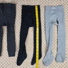 Girl 2t 3pk  Rib-knit Thick Tights Footed Footless Gray Black