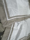 Ralph Lauren Euro Shams 2 White beige Trim 26x26 Button Closure 100  Cotton