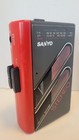 Cassette Radio Tape Player Walkman Sanyo M-gr62 Works Rare Red Color
