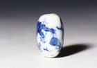 Japan Antique Blue Dragon Ojime Bead Inro Netsuke Sagemono Rare Meiji Era