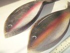 2 Vintage Custom Paint  Hand Made 12  Wood Shinners  Minnow s Fish