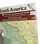  Rand Mcnally Cosmopolitan Series Wall Map South America Big 28x42 New Vintage