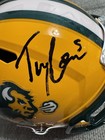 Trey Lance Signed Autograph Ndsu Bison Yellow Full Size Replica Helmet Beckett