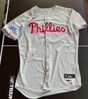 2025 Phillies  98 Team   Game Issued Grey Road Jersey - Mlb Coa