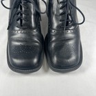 Vintage Diba Black Leather Oxford Shoes Square Toe Lace Up 90s Y2k Womens Size 9