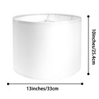 White Lamp Shades Set Of 2  Medium Drum Lamp Shade 13 top X 13 bottom X 10 hi   