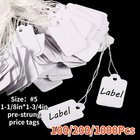 Garage Sale Price Tags Size  5 Blank White Merchandise Hang String Strung New