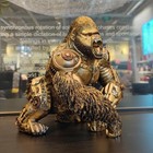 Steampunk Angry Gorilla Statue Fighting King Kong Hand Painted Sculpture Resi   