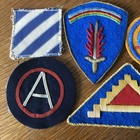 7 Original Wwii Us Army Theatre Made Patch Lot Embr  Bullion 3rd Shaef 7th Corps