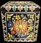 Vintage Mid Century  Embossed Daher Tin   Holland Floral flowers  Hinged Lid