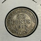 1912 Newfoundland Canada 20 Cents Sterling Silver Coin