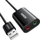 Ugreen Usb To Audio Jack Sound Card Adapter With Dual Trs 3-pole 3 5mm Headphone