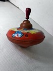 Vintage Ohio Art Co Tin Toy Top 1950s Clowns Stars Usa Spinning