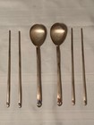 Korean Ag800 Silver Spoon Chopstick Set 236g Boxed Enamel Birds Service 2