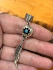 Navajo Sterling Silver With Turquoise Ear Cuff