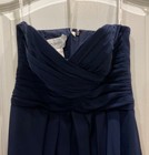 David s Bridal Womens Formal Dress Size 2 Navy Blue Off Shoulder Cocktail 40