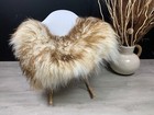 Curly Icelandic Real Sheepskin Rug Mouflon Seat Cover Pet Bed Throw Rug