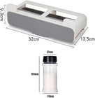Under-shelf Spice Rack Organizer - Grey Kitchen Cabinet Storage Solution