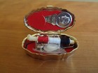 Vintage New Travel Mini Sewing Kit In Trinket Box Or Pill Box Floral Design