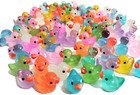New 60 Pcs Mini Resin Ducks Luminous Tiny Ducks Miniature Duck Glow In The Dark