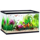 10 Gallon Glass Fish Tank Aquariums Double Transparent Glass Rectangle Black