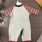 Disney Vintage Winnie The Pooh Romper 6 9m Red black Striped Sleeves