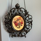Vintage Black Ornate Hanging Picture Frame Victorian Baroque Wall Frame 4x5