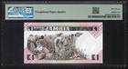 1980-1988 Zambia  Bank Of Zambia  1 Kwacha  Pmg 67 Unc - Top Pop