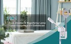 Pro 2 In 1 Facial Steamer   5x Magnifying Lamp Hot Ozone Machine Spa Salon Skin
