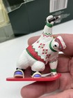 Vintage 1996 Coca-cola Polar Bear Collection Christmas Ornament Snowboarding