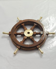 Handcrafted Personalized Ship Weel Vintage Boat Wheel With Brass Handle Wooden