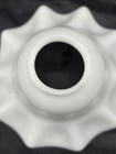 White Milk Glass Ruffle Petticoat Lamp   Light Shade 2-3 16  Fitter Antique