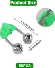 50 Pcs Plastic Fishing Bells Clips Fishing Rod Alarm With Dual Alert Bells