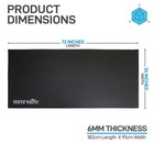 Serenelife Premium Gym Mat Non-slip Pvc Durable 6 62lbs 36 x72 x1 4  Waterproof