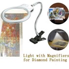 Magnifying Glass With Light 4x 6x Clip On Light Led Desk Lamp Wtih Clamp