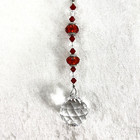 Hanging Crystal Ball Leaded Prism 30mm Red Bead Hanger Feng Shui Suncatcher 16   