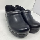072 Dansko Women Lt Pro Tooled Black Clog Size 39eu Us8 5-9