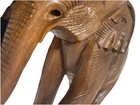 Vintage Hand Carved Wooden Elephant Statue Solid Wood Figurine No Tusk 8 5   t 9   l