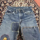 Vintage Big E Orange Tab Patchwork Hippie Distressed Levi   s Jeans