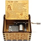  Wooden Music Box- You Are My Sunshine Music Box  From Mom To Son  Brown11